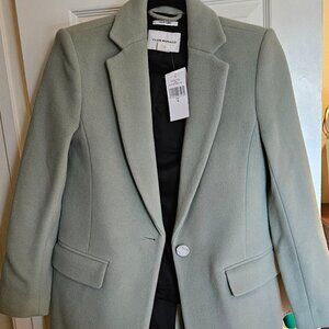 Club Monaco sage green wool coat